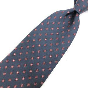 CROOKS & CREED Blue All Over Print Floral Tie Silk